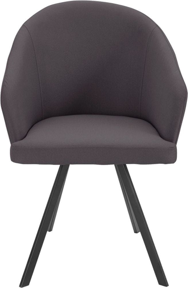 Danish Style Jedálenská stolička Milan (SET 2 ks), antracitová